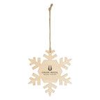 Ornament in Wood, Snowflake - Wood - Silk Screen