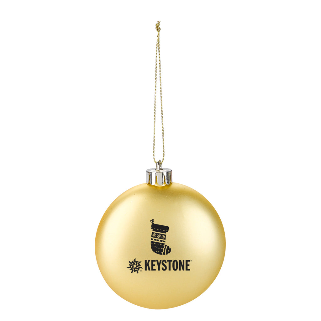 Ornament, Round Disk - Gold - Pad Print