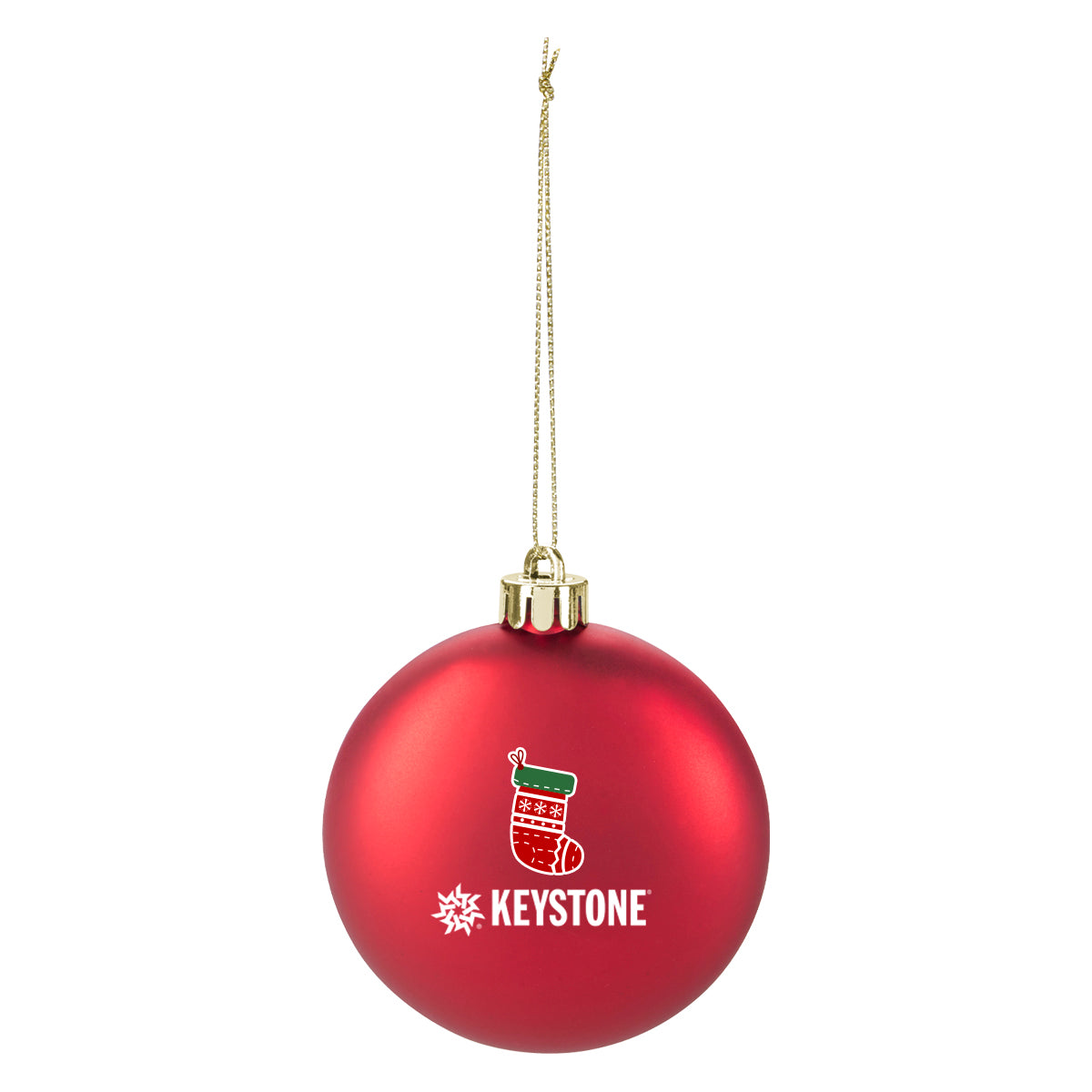 Ornament, Round Disk - Red - Full Color
