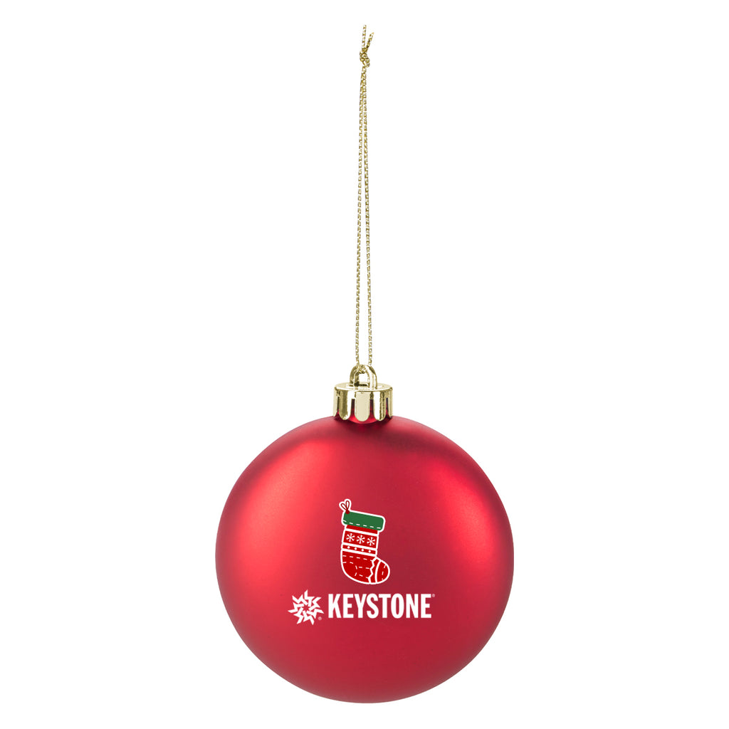 Ornament, Round Disk - Red - Full Color