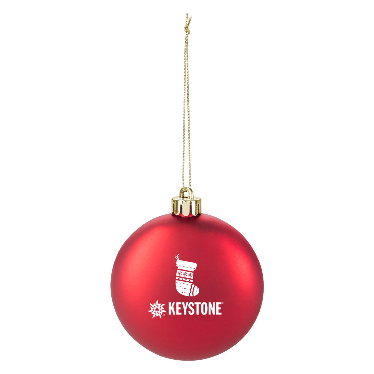 Ornament, Round Disk - Red - Pad Print