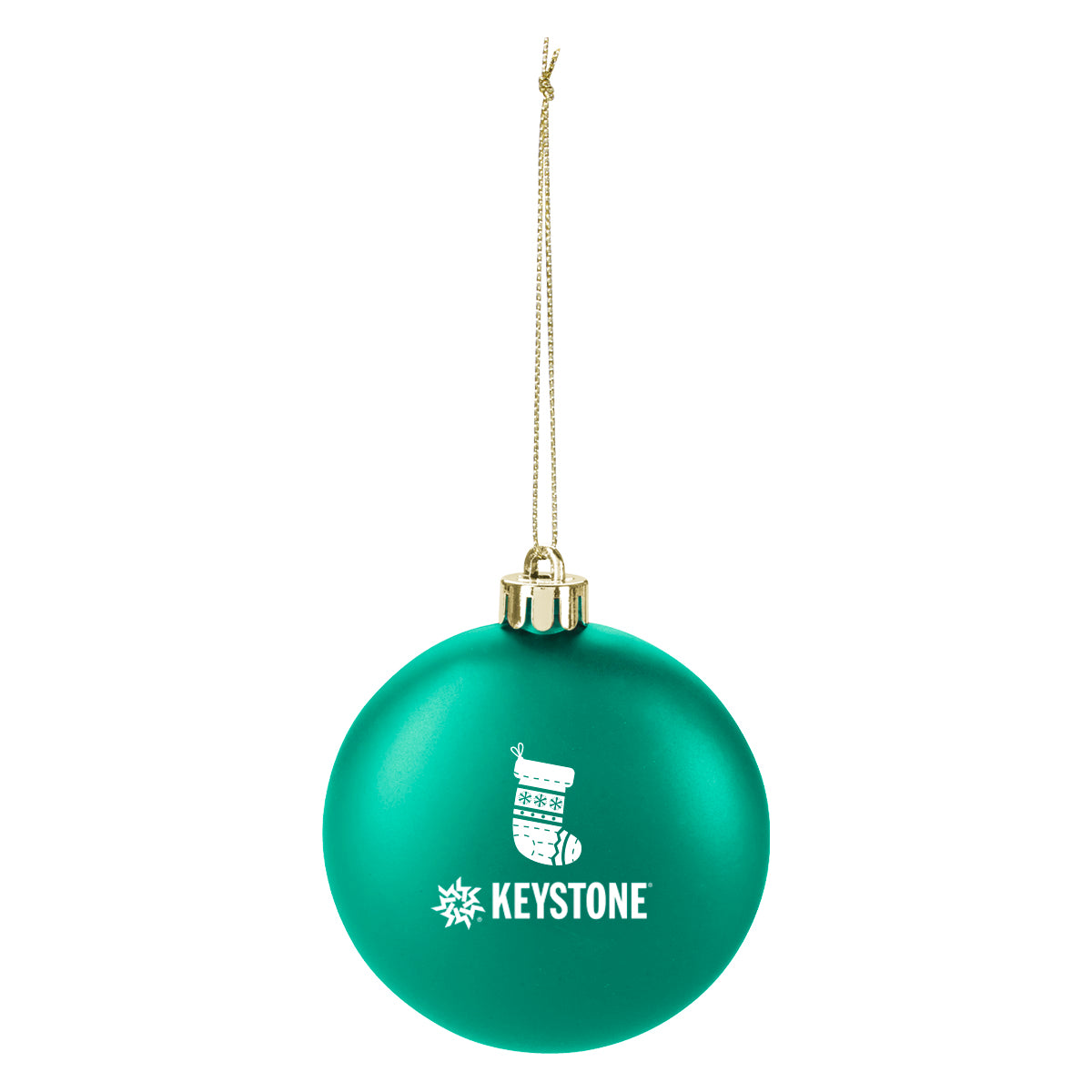 Ornament, Round Disk - Teal - Pad Print