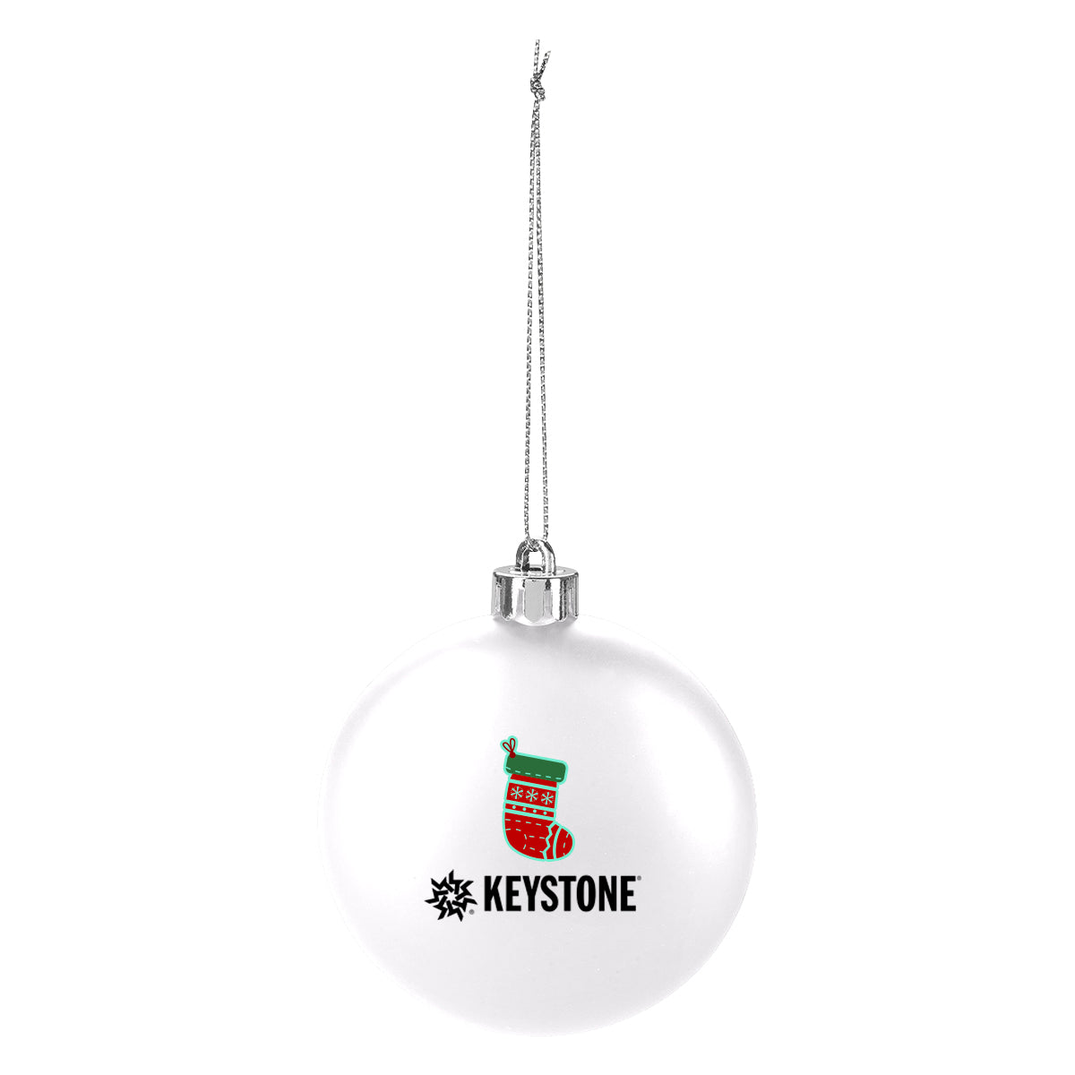 Ornament, Round Disk - White - Full Color