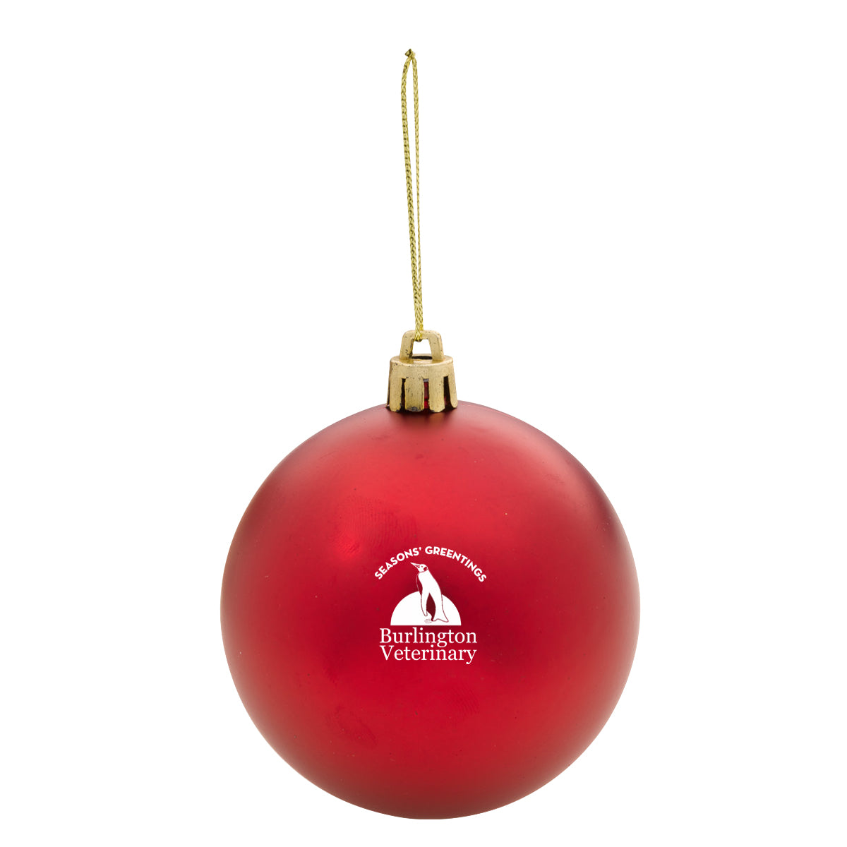 Ornament, Round - Red - Pad Print
