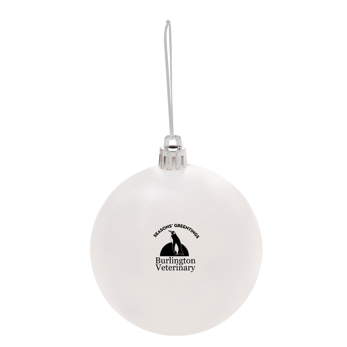 Ornament, Round - White - Pad Print