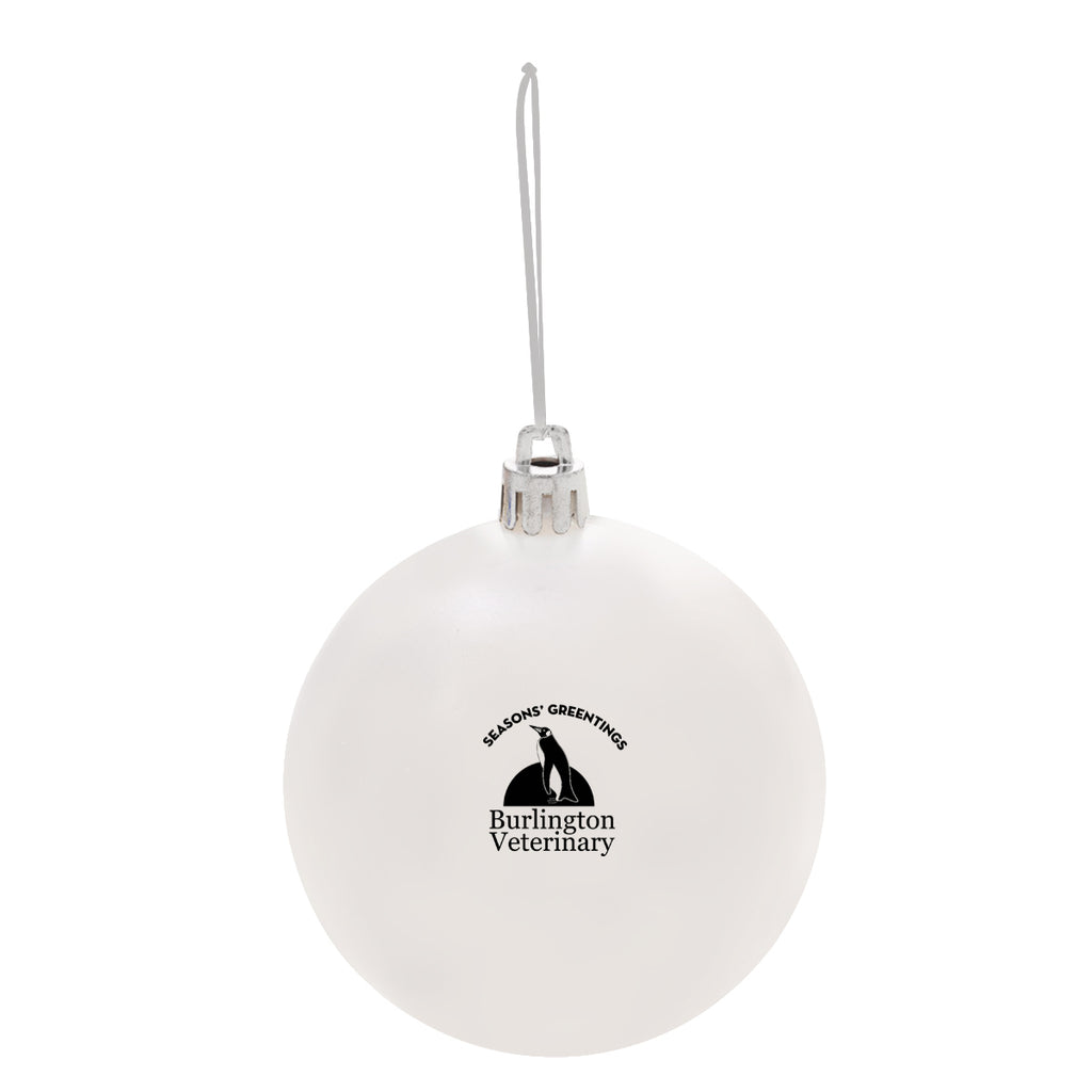 Ornament, Round - White - Pad Print