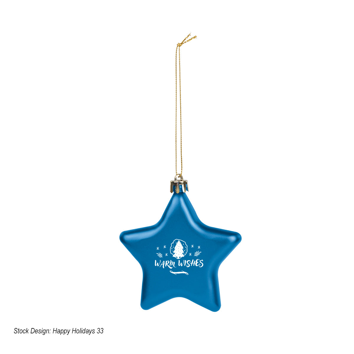 Ornament, Star - Blue - Pad Print