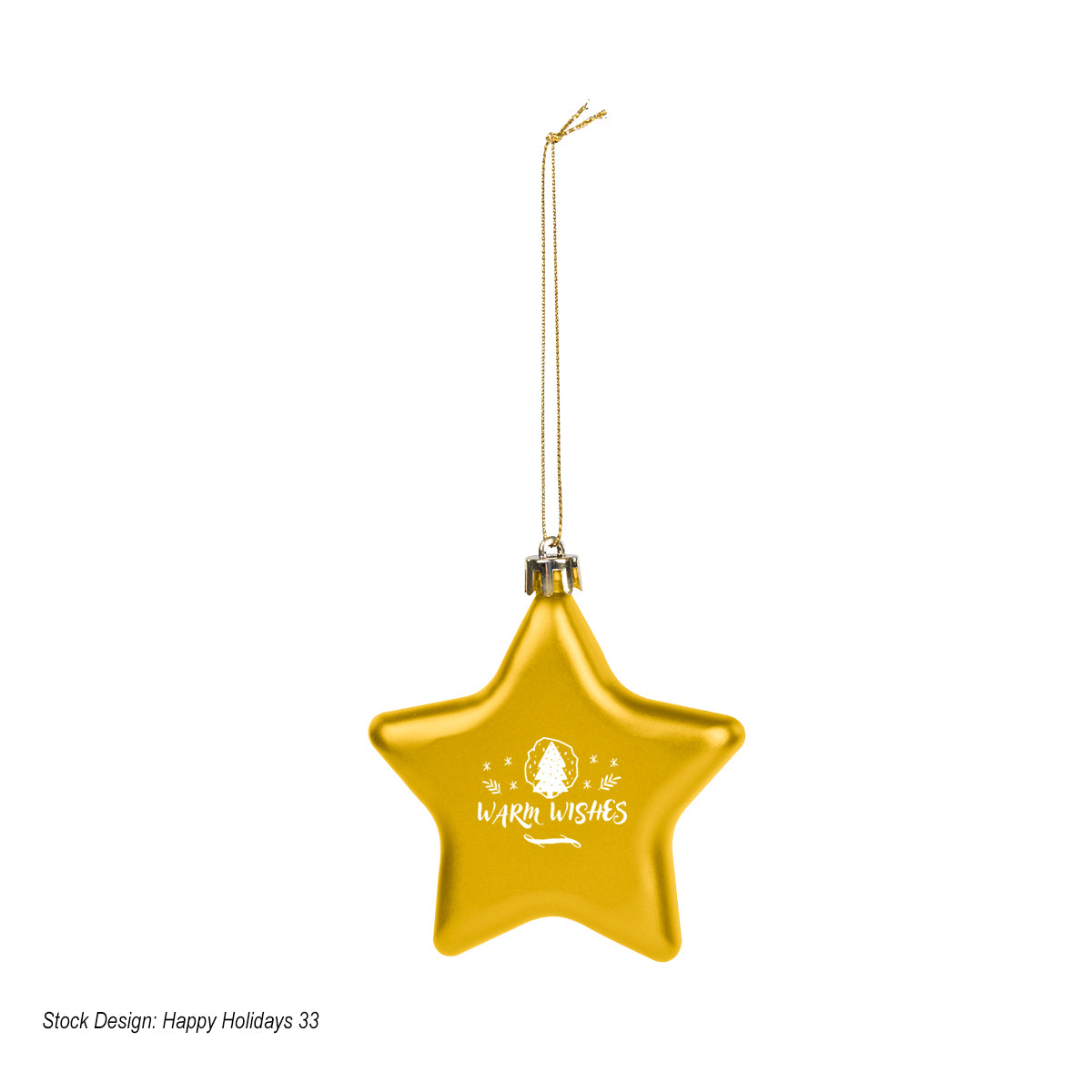 Ornament, Star - Gold - Pad Print