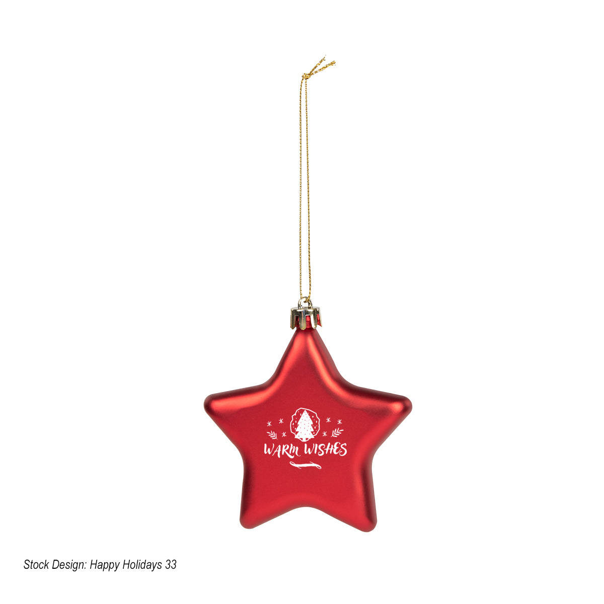 Ornament, Star - Red - Pad Print
