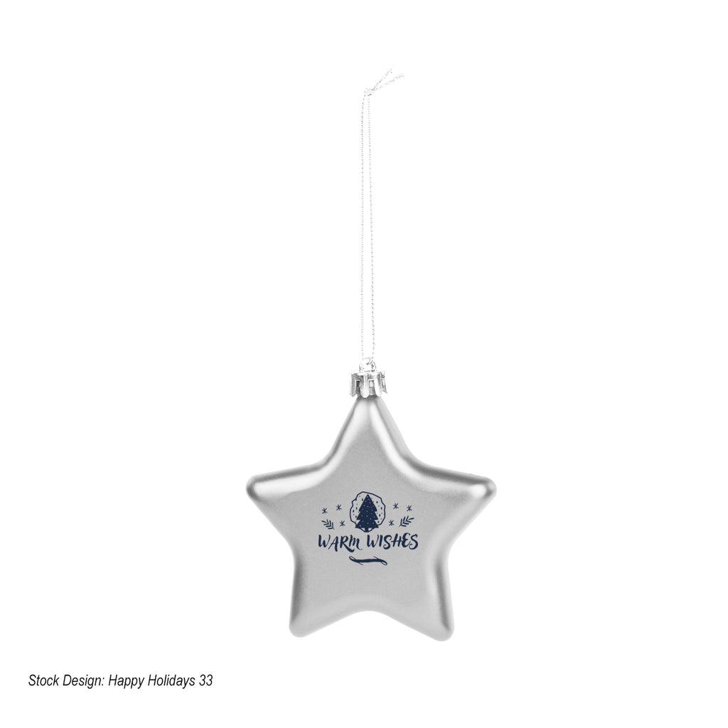 Ornament, Star - Silver - Pad Print