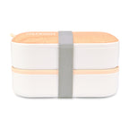 Osaka Vented Bento Box with Utensils, 40 oz Full Color - White - View 3