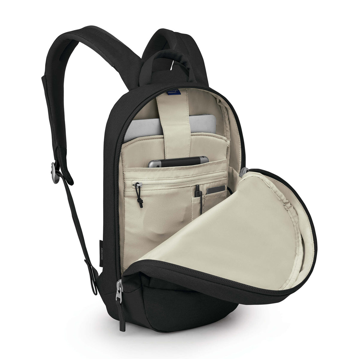 Osprey Arcane Small Day Backpack, 14 Inch Laptop Embroidery - Black - View 3