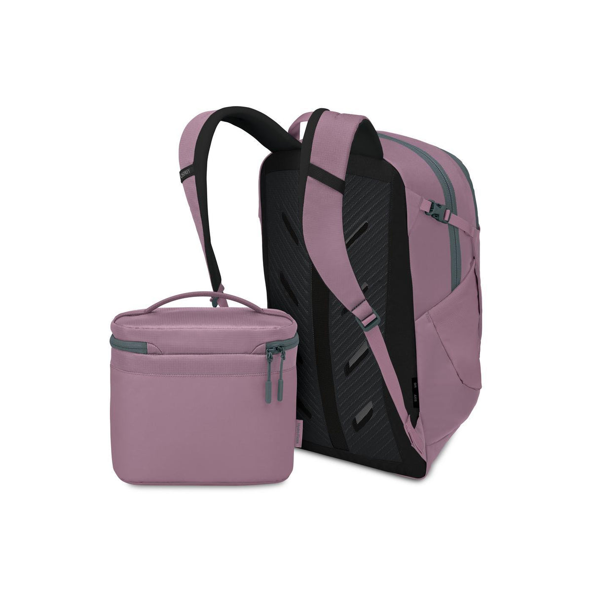 Osprey Axis Backpack and Hydro Flask Insulated Lunch Bag Set Embroidery - Iris Pink - View 2