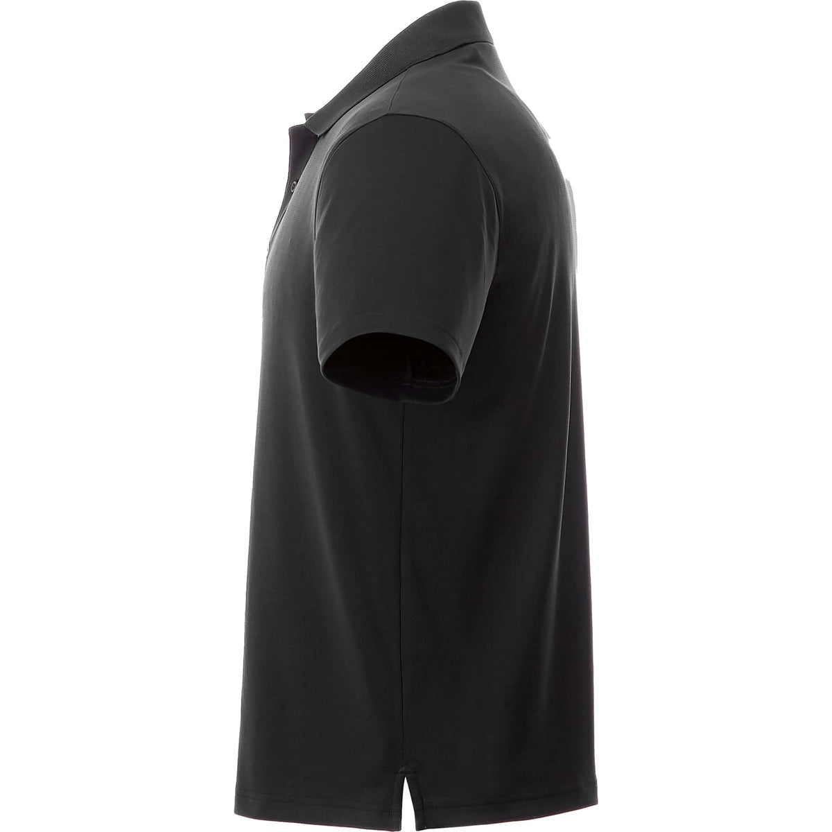 Otis Birdseye Mesh Performance Polo for Men Debossing - Black - Left Side