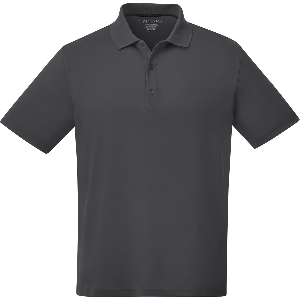 Otis Birdseye Mesh Performance Polo for Men Debossing - Grey Storm - Front