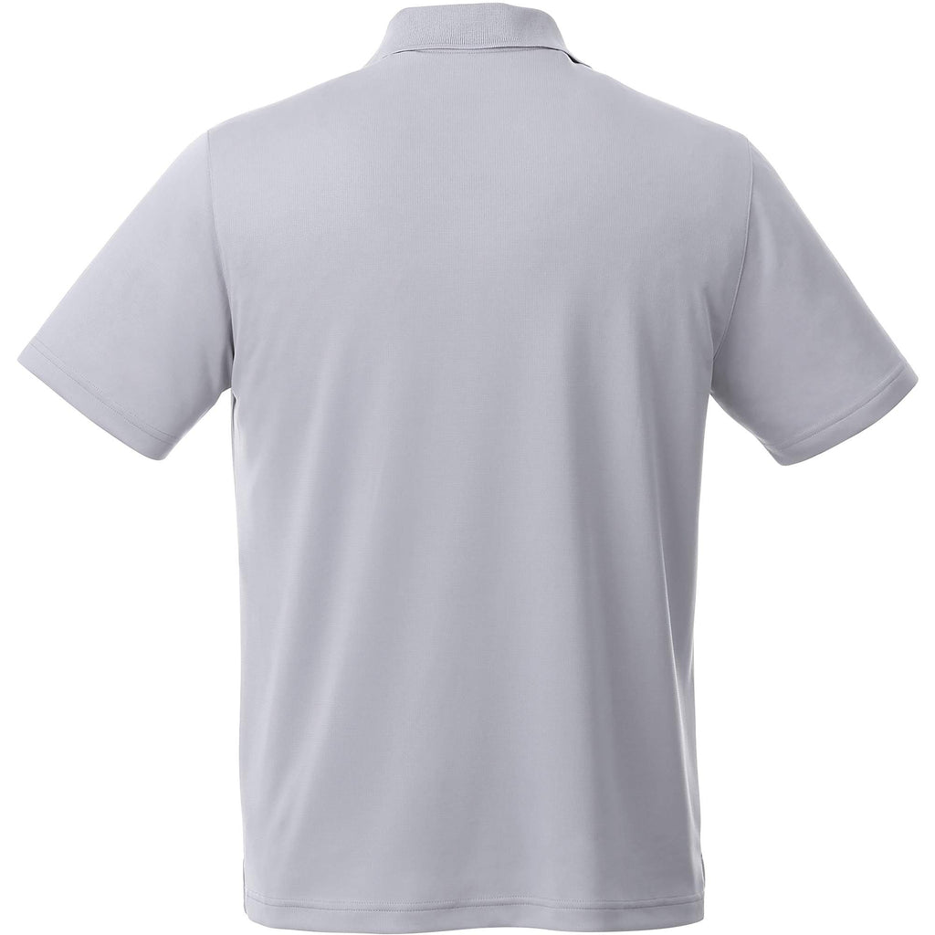 Otis Birdseye Mesh Performance Polo for Men Debossing - Quarry - Back Flat