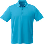 Otis Birdseye Mesh Performance Polo for Men Embroidery - Aspen Blue - Front Flat