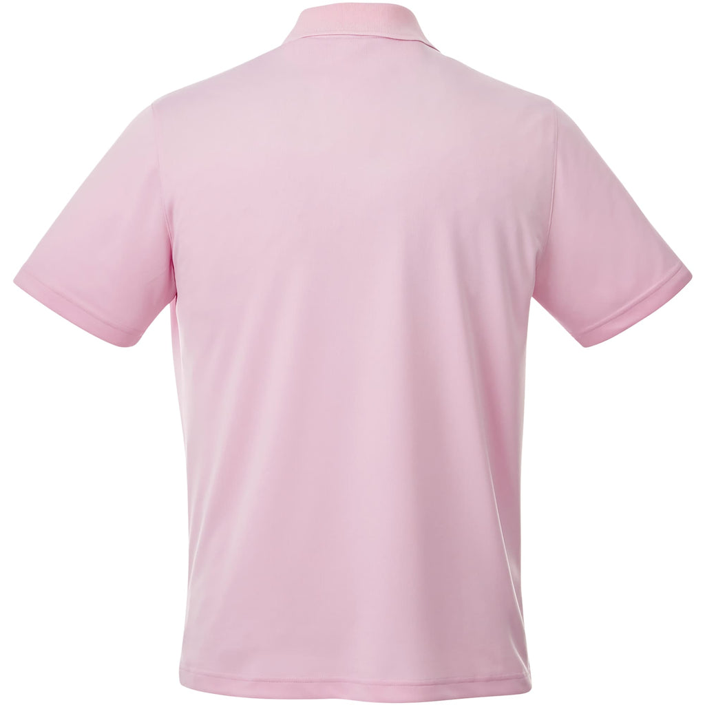 Otis Birdseye Mesh Performance Polo for Men Embroidery - Pink Zircon - Back Flat