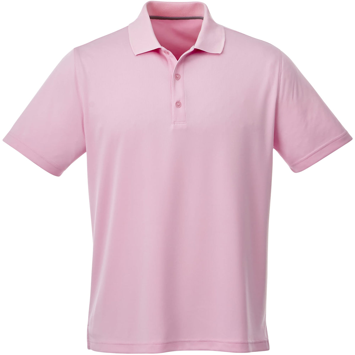 Otis Birdseye Mesh Performance Polo for Men Embroidery - Pink Zircon - Front Flat