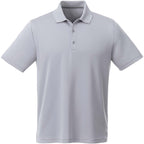 Otis Birdseye Mesh Performance Polo for Men Embroidery - Quarry - Front Flat