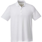 Otis Birdseye Mesh Performance Polo for Men Embroidery - White - Front Flat