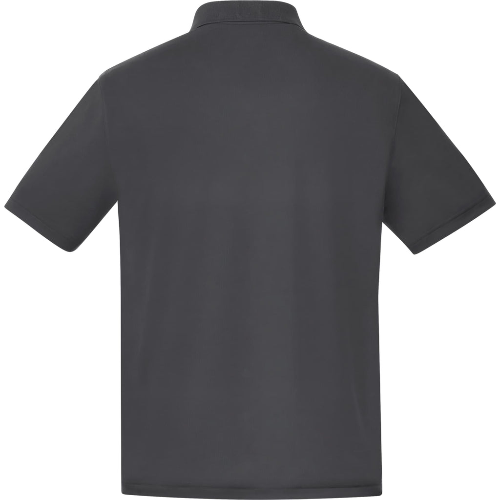 Otis Birdseye Mesh Performance Polo for Men Laser Engraving - Grey Storm - Back
