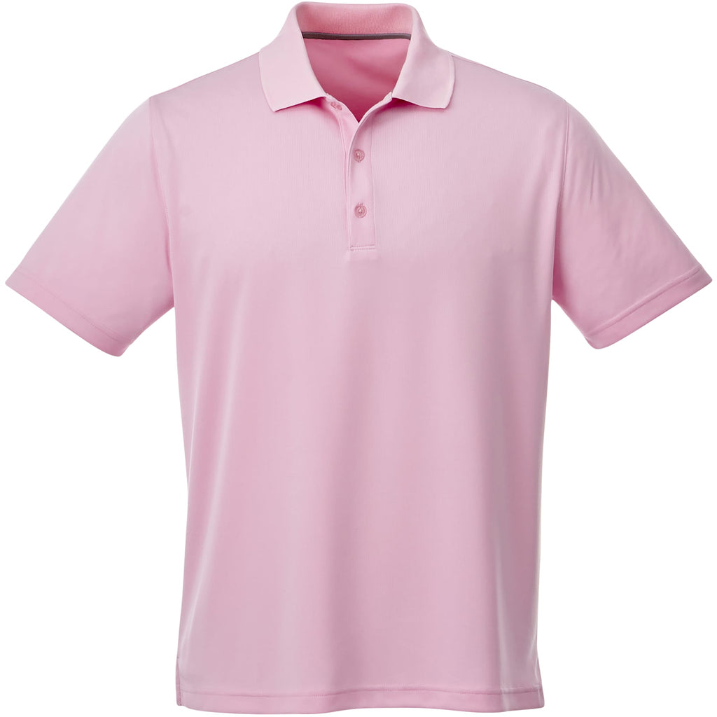 Otis Birdseye Mesh Performance Polo for Men Laser Engraving - Pink Zircon - Front Flat