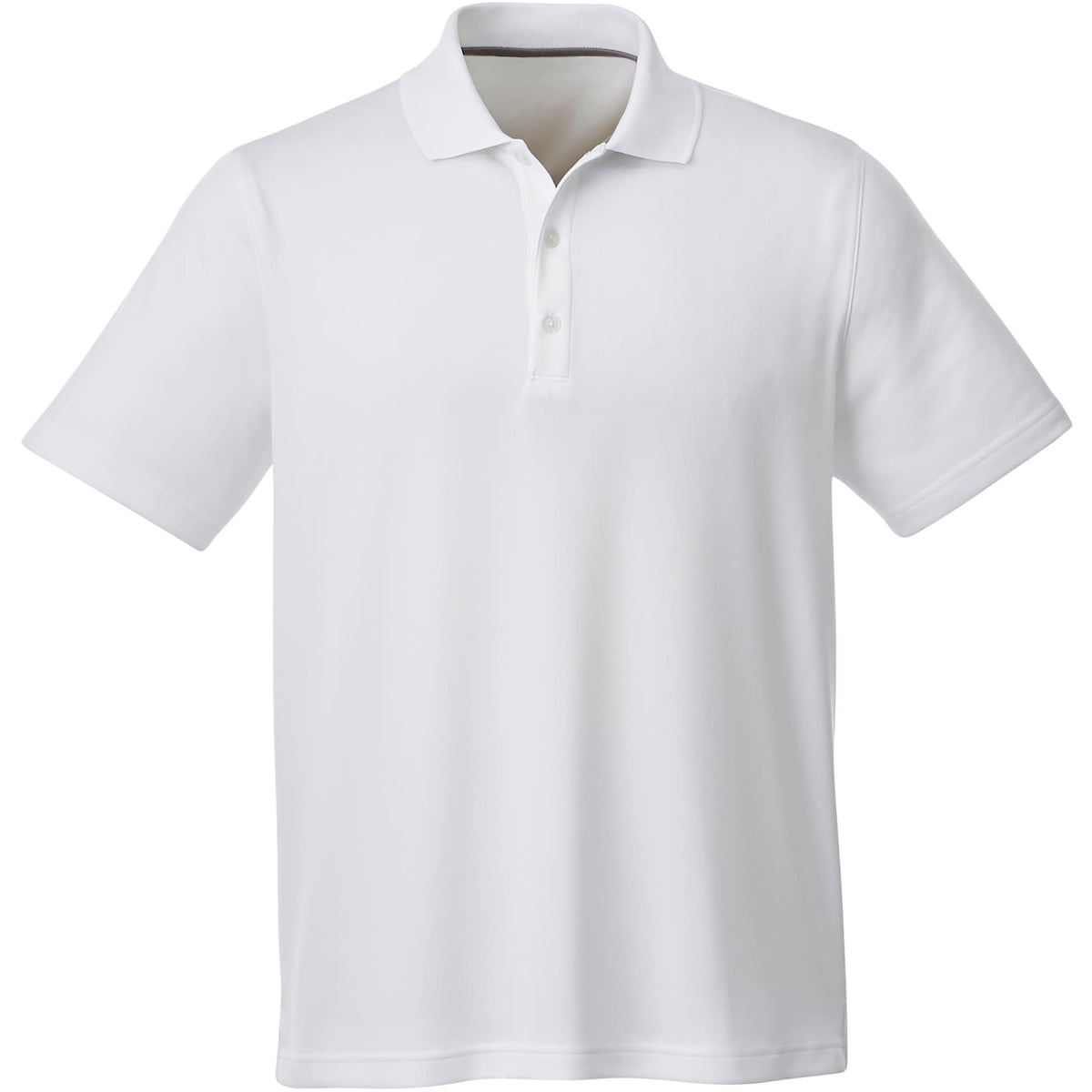 Otis Birdseye Mesh Performance Polo for Men Laser Engraving - White - Front Flat