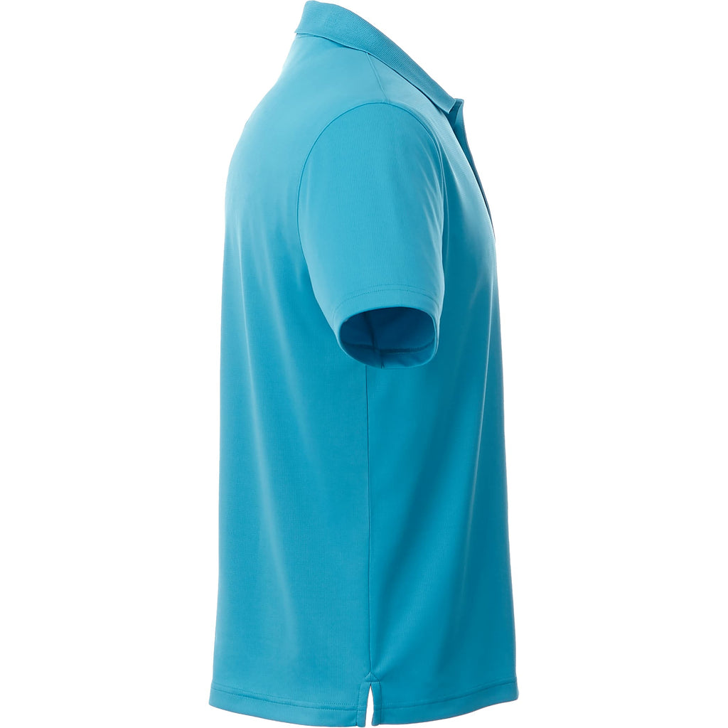 Otis Birdseye Mesh Performance Polo for Men Transfer - Aspen Blue - Right Side