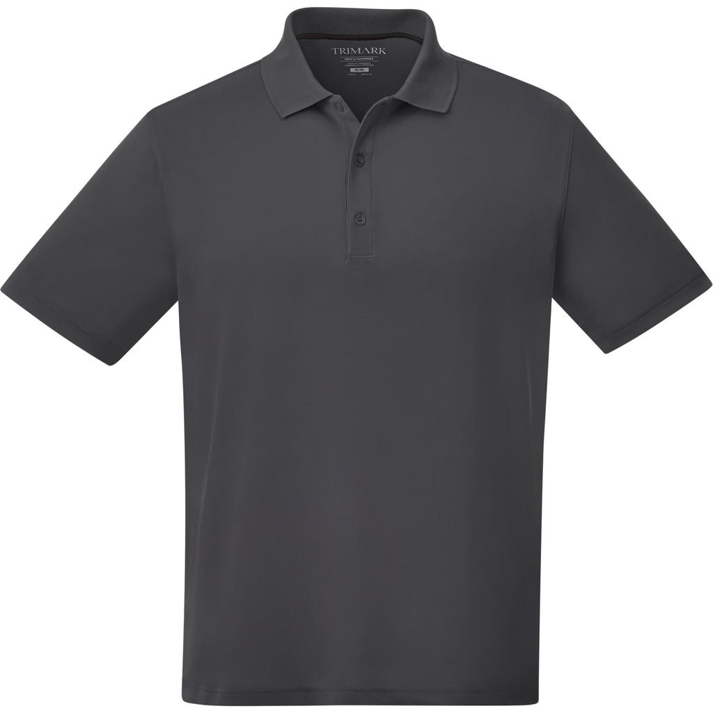Otis Birdseye Mesh Performance Polo for Men Transfer - Grey Storm - Front