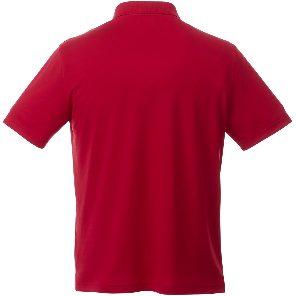 Otis Birdseye Mesh Performance Polo for Men Transfer - Team Red - Back Flat