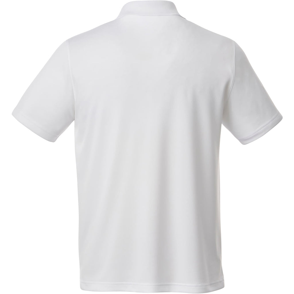 Otis Birdseye Mesh Performance Polo for Men Transfer - White - Back Flat