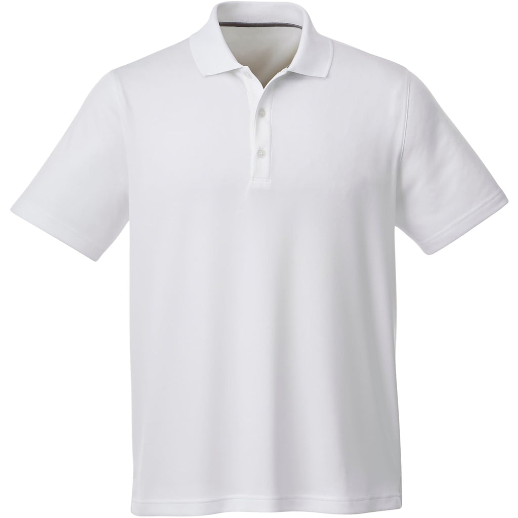 Otis Birdseye Mesh Performance Polo for Men Transfer - White - Front Flat