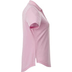 Otis Birdseye Mesh Polo for Women Embroidery - Pink Zircon - Right Side