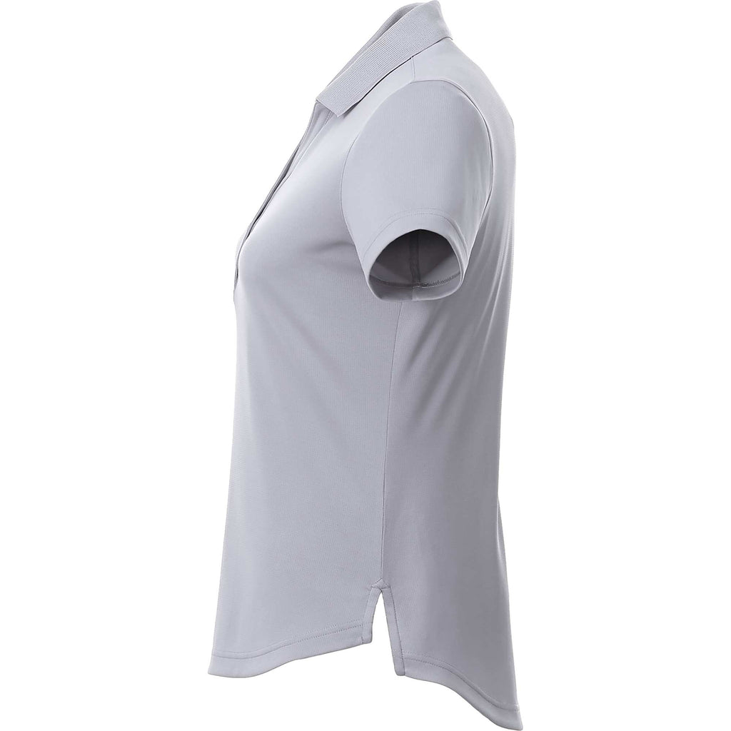 Otis Birdseye Mesh Polo for Women Embroidery - Quarry - Left Side