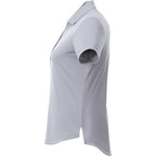 Otis Birdseye Mesh Polo for Women Embroidery - Quarry - Left Side