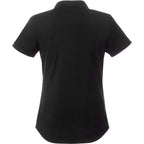 Otis Birdseye Mesh Polo for Women Laser Engraving - Black - Back Flat
