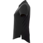 Otis Birdseye Mesh Polo for Women Laser Engraving - Black - Left Side