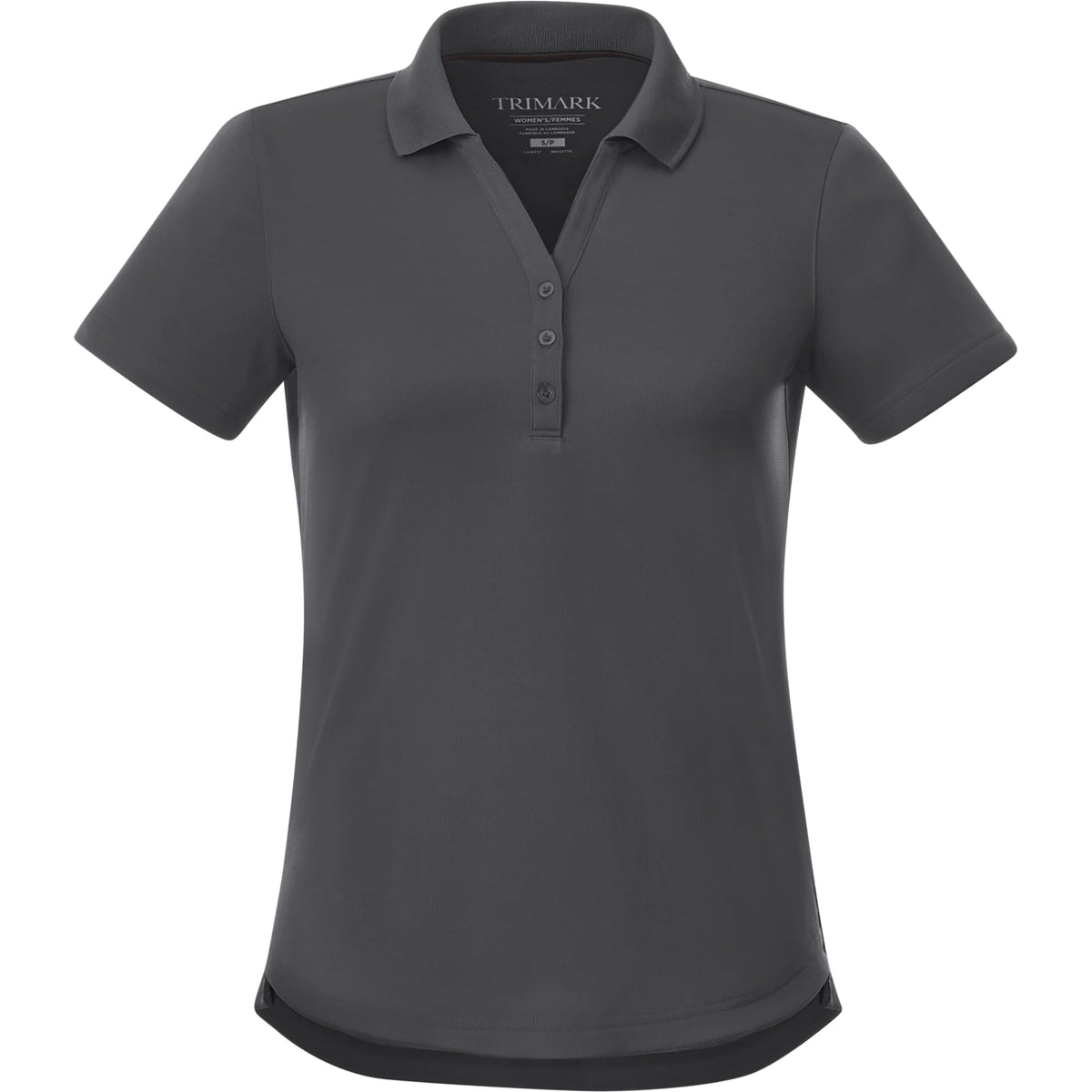 Otis Birdseye Mesh Polo for Women Laser Engraving - Grey Storm - Front