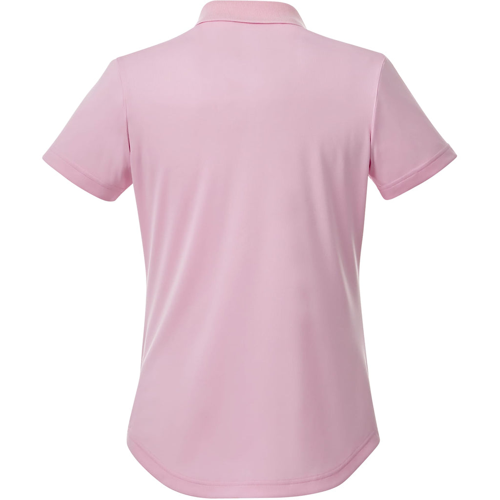 Otis Birdseye Mesh Polo for Women Laser Engraving - Pink Zircon - Back Flat