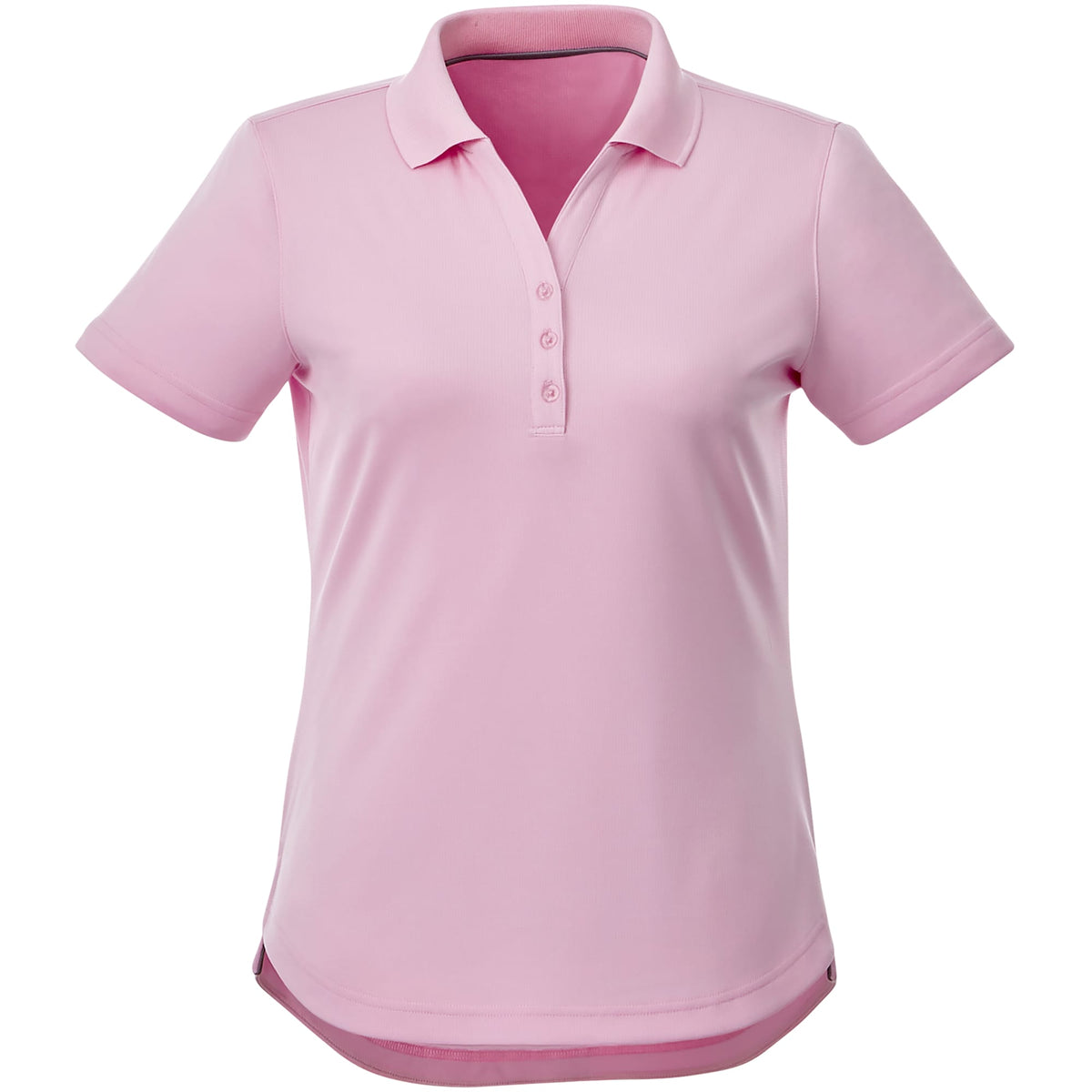 Otis Birdseye Mesh Polo for Women Laser Engraving - Pink Zircon - Front Flat