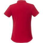 Otis Birdseye Mesh Polo for Women Laser Engraving - Team Red - Back Flat