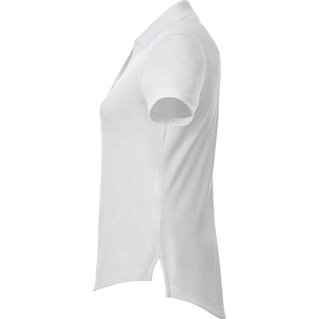 Otis Birdseye Mesh Polo for Women Laser Engraving - White - Left Side