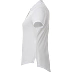 Otis Birdseye Mesh Polo for Women Laser Engraving - White - Left Side