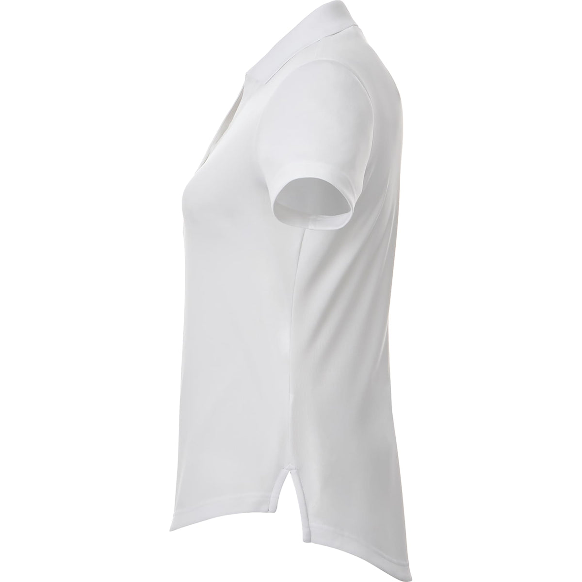 Otis Birdseye Mesh Polo for Women Laser Engraving - White - Left Side