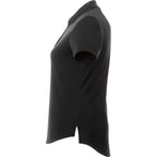 Otis Birdseye Mesh Polo for Women Transfer - Black - Left Side