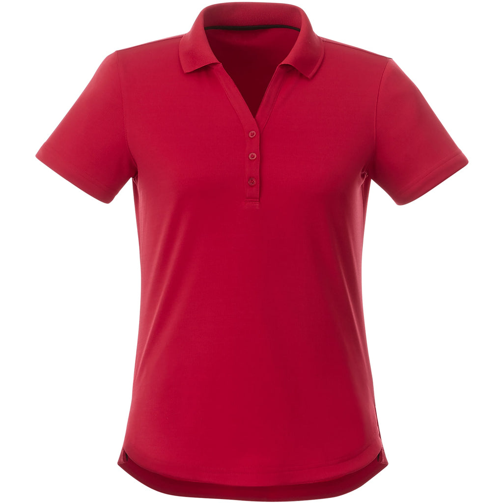 Otis Birdseye Mesh Polo for Women Transfer - Team Red - Front Flat