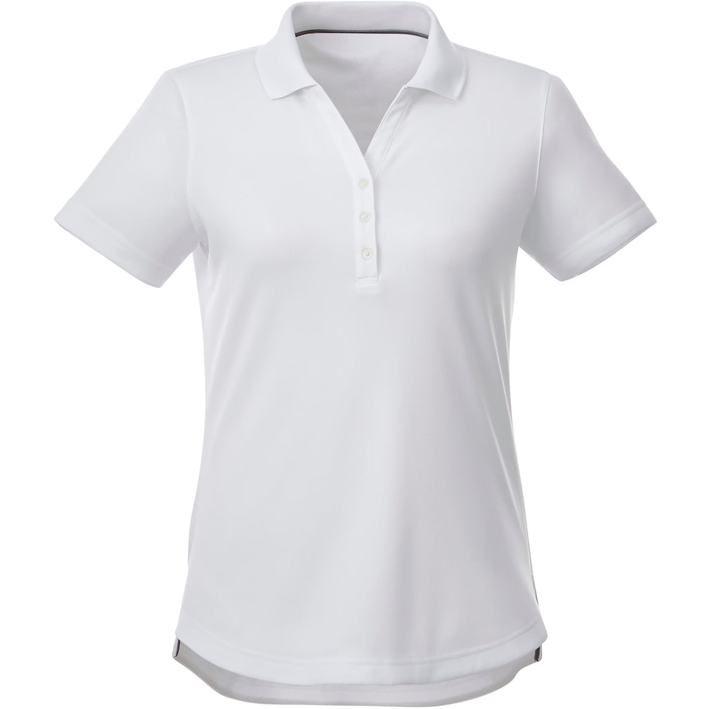 Otis Birdseye Mesh Polo for Women Transfer - White - Front Flat