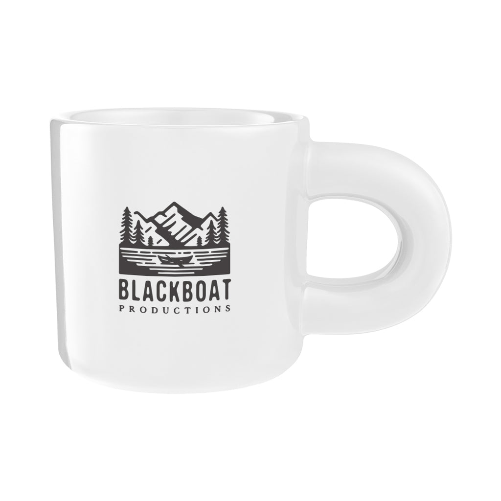 Otis Ceramic Mug with Chunky Handle, 15 oz - White - Silk Screen