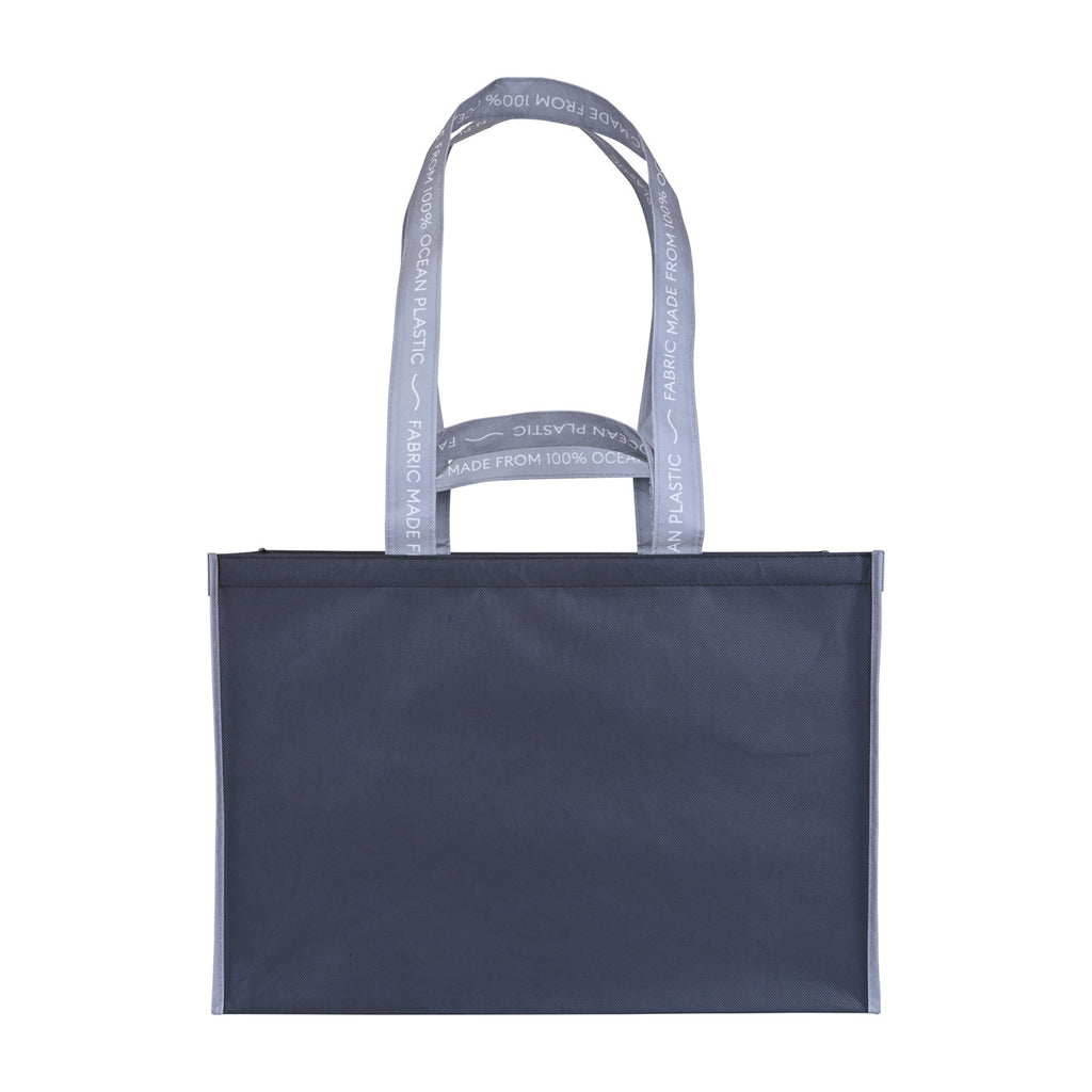 Out of the Ocean Reusable Shopper in Ocean Plastic, Extra Large Transfer - Black - View 3